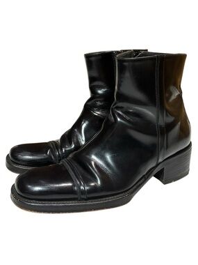 Debut Italian Leather Dress Boots, Black, Men’s Size 4.5 - 5, Women’s 6.5 - 7.
